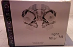 Monte Carlo Model H4BS Brushed Steel Finish Light Fitter Kit Bulb New Open Box. Fixed Price $26.49.