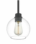 Quoizel Pruitt PRUC1507MBK Matte Black 7"W Mini Pendant W/clear Glass Shade. Fixed Price $62.97.