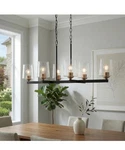Quoizel Whitlock 6-LIGHT Matte Black Clear Glass Steel Chandelier. Fixed Price $100.00.