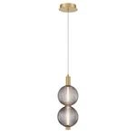 Eurofase Palmas 2 Light 16" Led Pendant, Gold/smoke 47190-016. Fixed Price $300.00.