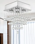 7PM Modern Square 4 Lights Mini Crystal Chandelier New.. Fixed Price $149.96.