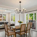 6-LIGHT Farmhouse Classic Candle Chandelier, Black Chandeliers For Kitchen. Fixed Price $64.49.