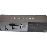 3-HEAD Track Light Allen & Roth Memphis Matte Black Finish Metal Shade 27X6X6.75. Fixed Price $64.59.