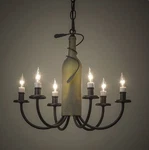 Meyda Lighting 65616 Tuscan Vineyard Antique Green Wine Bottle Chandelier 6LT. Fixed Price $289.00.