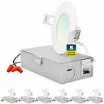 Sunperian 3" Ultra-thin Led Recessed Light J-box 5 Color Options 6 Pack. Fixed Price $94.95.