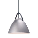 Maxim Nordic Single Light 14" Aluminum Pendant With Leather Strap. Fixed Price $85.00.