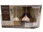 Allen + Roth, Satin Nickel Vintage Dome Mini Pendant Light Ribbed Glass Shade. Fixed Price $58.00.