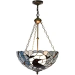 Bieye L12006 Tiffany-style Stained Glass Raven Ceiling Pendant Light, 3-LIGHT.... Fixed Price $421.59.