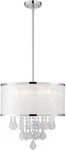 Canarm ICH435A04CH9 Reese Chrome With Frosted Sparkle And Clear Crystals. Fixed Price $67.84.