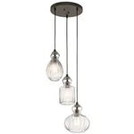 Kichler 43952 Bronze Riviera 3-LIGHT 18"W Multi Pendant. Fixed Price $386.24.