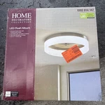 Home Decorators 13.75" 21W Led Ceiling Flush Mount Light Brushed Nickel Fixture. Fixed Price $60.00.