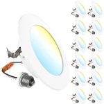 Sunco 12 Pack 4 Inch Flat Recessed Light, Retrofit Ceiling Can Lighting, 800 .... Fixed Price $89.72.