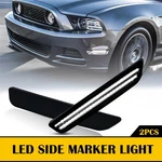 2X Smoke Led Side Light Marker Front Bumper Lamp White 2010-14 Ford Mustang. Fixed Price $21.84.