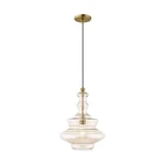 Livex Lighting 41224-01 Art Glass 18.5" One Mini Pendant, Antique Bra.... Fixed Price $168.71.