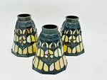 Set Of 3 Hampton Bay Stained Glass Tiffany Style Light Shades. Fixed Price $55.00.