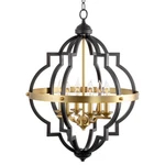 Kira Home Capistrano 28" 6-LIGHT Rustic Farmhouse Chandelier, Warm Brass + Bl.... Fixed Price $293.88.