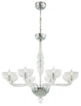 Hampton Bay Aristocratic HD139582 Ariel 8-LIGHT Chrome Glass Chandelier Nwt $859. Fixed Price $308.66.