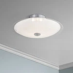 Modern Ceiling Light Semi Flush Mount Fixture 15" Chrome Clear Frosted Glass. Fixed Price $124.99.