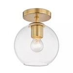 Hampton Bay Vista Heights 8 In. Aged Brass Semi Flush Mount Ceiling Light. Fixed Price $36.15.