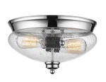Z-lite 722F2 Amon Light 13"W Flush Mount Ceiling Chrome. Fixed Price $109.56.