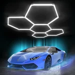 Litezone Hexagon Garage Lights: 168W 5 Grids Led - Hex, White. Fixed Price $88.99.