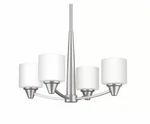 Park Harbor PHHL6284BN 22"W 4-LIGHT Single Tier Shaded Chandelier W/glass Shades. Fixed Price $119.97.