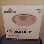 Design House 578443 Modern Integrated Led Disk Light Indoor/outdoor Ceiling Flus. Fixed Price $19.99.