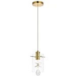 Elegant Lighting Hana 1-LIGHT Aluminum Glass And Metal Pendant Gold. Fixed Price $162.00.