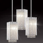 Mo&ok 3PACK Crystal Chandelier Modern Pendent Lights Adjustable Hanging Lighting. Fixed Price $79.99.