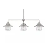 Park Harbor 38"W 3-LIGHT 1-TIER Brushed Nickel Chandelier W/seeded Glass. Fixed Price $149.97.