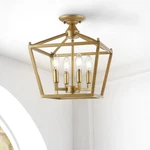 Milton Mini Lantern 4-LIGHT Iron Modern Farmhouse Led Flush Mount, By Jonathan. Fixed Price $103.75.