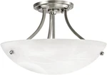 ML7750 2 Light 16" Wide Semi-flush Bowl Ceiling Fixture Brushed Nickel. Fixed Price $143.99.
