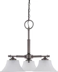 Nuvo Teller Light Aged Pewter Frosted Etched Glass Chandelier $300. Fixed Price $83.99.