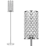 Crystal Floor Lamp, Modern Standing With Elegant Shade, Led W.... Fixed Price $63.82.