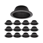 Procuru 12-PACK 6-INCH Recessed Baffle Can Light Trim, Full Metal Step .... Fixed Price $87.57.