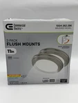 Commercial Electric 11 In. Brushed Nickel Color Changing Led Flush Mount 2-PACK. Fixed Price $26.35.