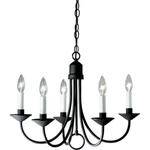 Five-light Textured Black Traditional Chandelier By Progress Lighting. Fixed Price $104.99.