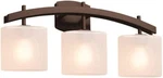 Used Justice Design Group Fusion Archway Dark Bronze 3-LIGHT Bath Vanity. Fixed Price $175.00.