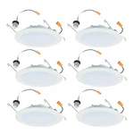 Recessed Light Trim Pack Inch Led Dimmable Halo HLBT609FS5-6PK Slim. Fixed Price $124.99.