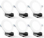 Sunco Pack Inch Ultra Thin Led Recessed Ceiling Lights, 6000K Daylight Delux. Fixed Price $125.04.