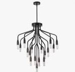 George Oliver 17 Light Black Chandelier New Open Box Bulls Included. Fixed Price $149.99.