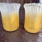 2 Justice Design Veneto Italian Art Glass Sconce Shade Light Ceiling. Fixed Price $82.50.