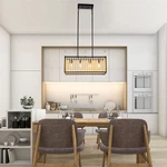 Boho Style Flush Mount Wood Bead Chandelier Ceiling Lamp Pendant Light Fixture. Fixed Price $60.00.