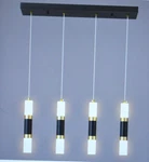 Liangmh 4 Light Modern Pendant Kitchen Island Fixture Dimmable Black. Fixed Price $129.99.
