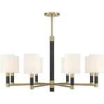 Savoy House Lighting 1-4605-8-322 Conrad Chandelier Warm Brass With Black Marble. Fixed Price $1398.00.