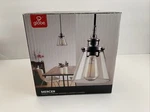 Mercer 1-LIGHT Chrome And Black Vintage Industrial Hanging Pendant By Globe E.. Fixed Price $16.00.