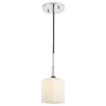 Woodbridge Lighting Chelsea 1-LIGHT Glass & Steel Mini Pendant Chrome. Fixed Price $56.08.