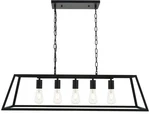 Elegant Lighting LD4061D38 Black Resolute 5-LIGHT 38"W Linear Chandelier. Fixed Price $312.00.