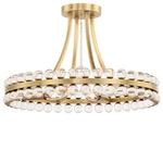Crystorama Clover 4-LIGHT 18" Ceiling Aged Brass With Clear Hand Cut. Fixed Price $998.00.