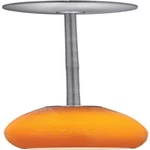 Brushed Steel Hi Champagne Pendant Light With Maya Glass - Led, 5X9 Inches. Fixed Price $194.99.